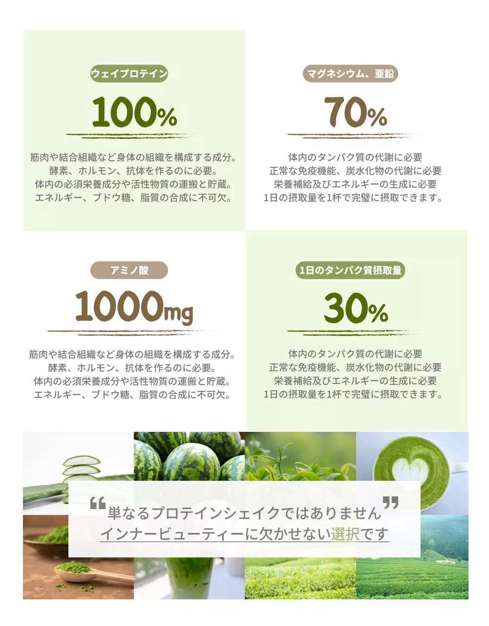 グリーンミールプロテインシェイク