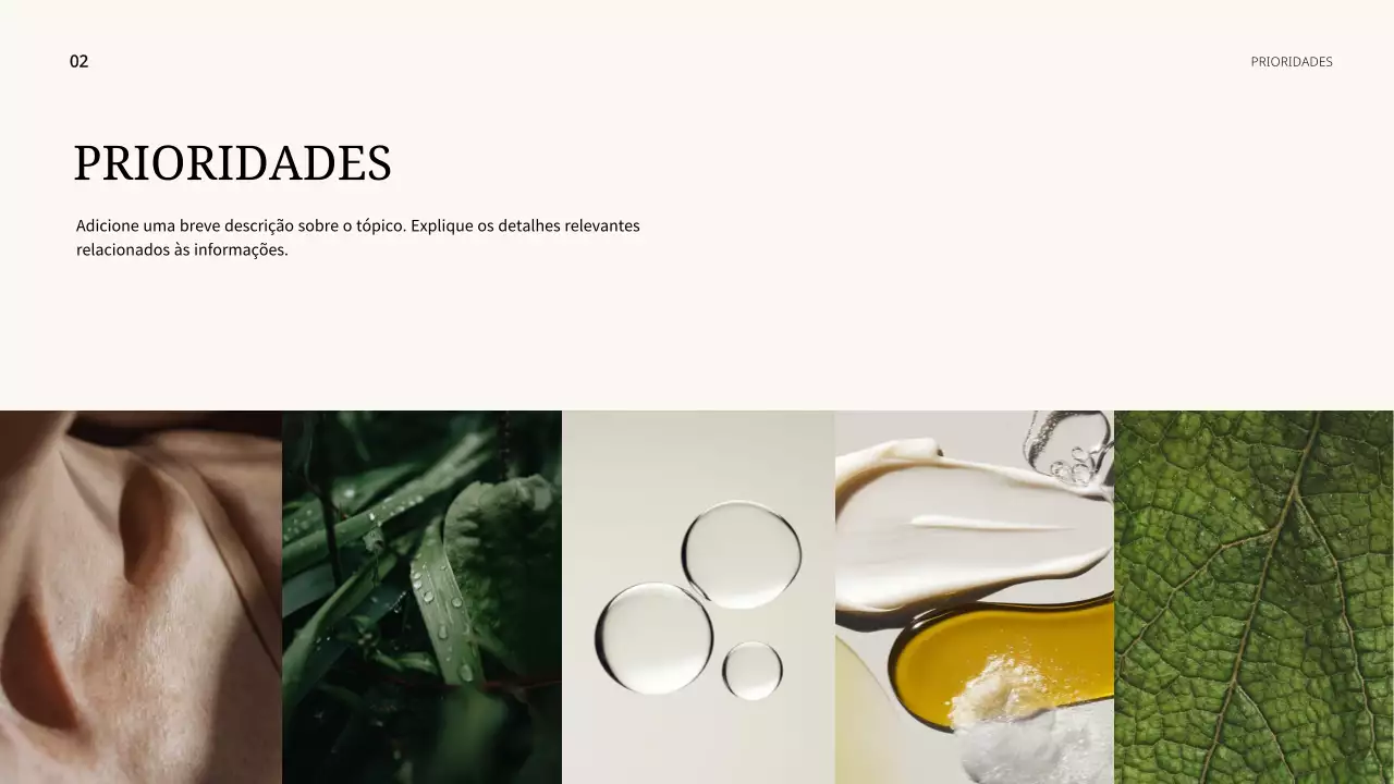 Apresentação da palestra sobre bem-estar moderno em tons de bege