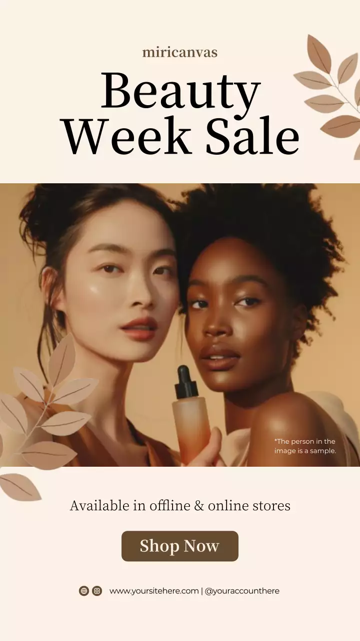 Beige Elegant Beauty Promotion