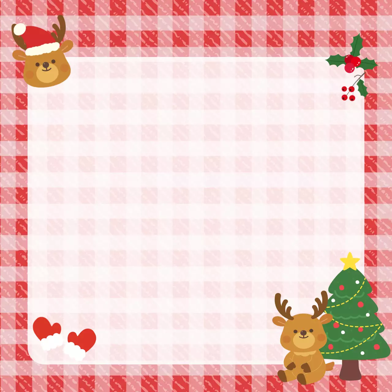 빨강 아기자기한 크리스마스 포토프레임