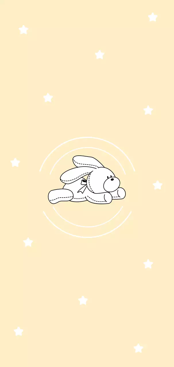 노랑 아기자기한 만화 엽서