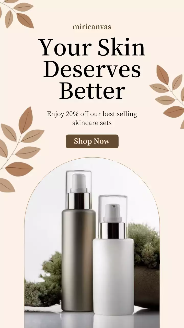 Beige Elegant Skincare Promotion
