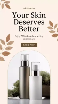 Beige Elegant Skincare Promotion
