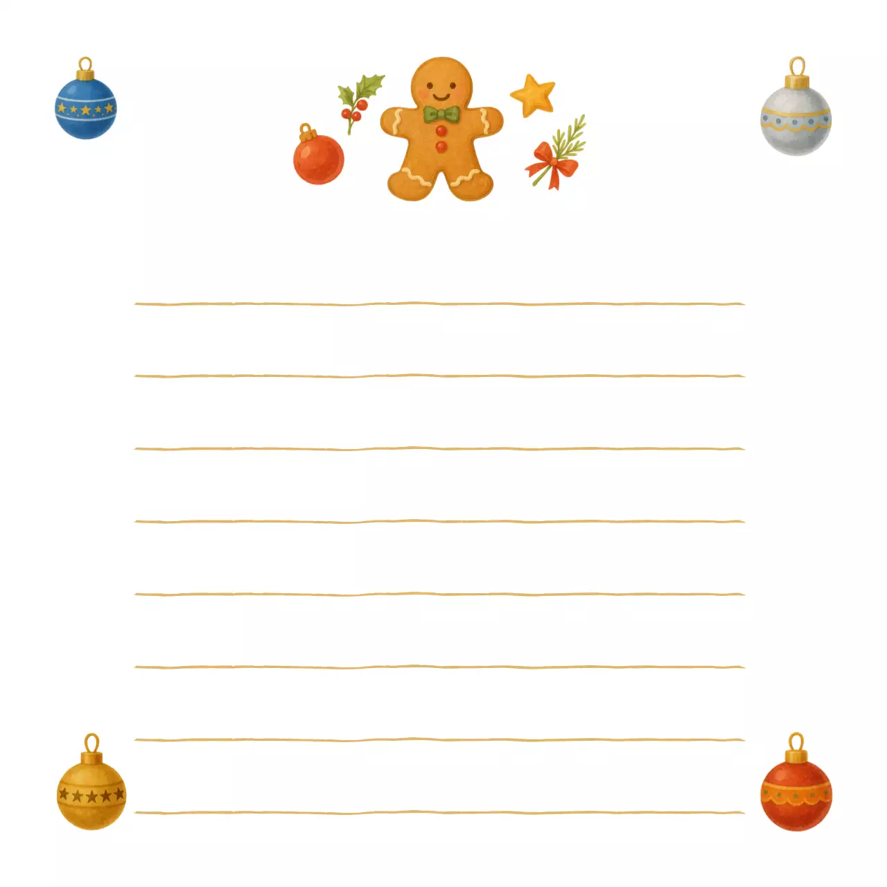 빨강 아기자기한 크리스마스 편지