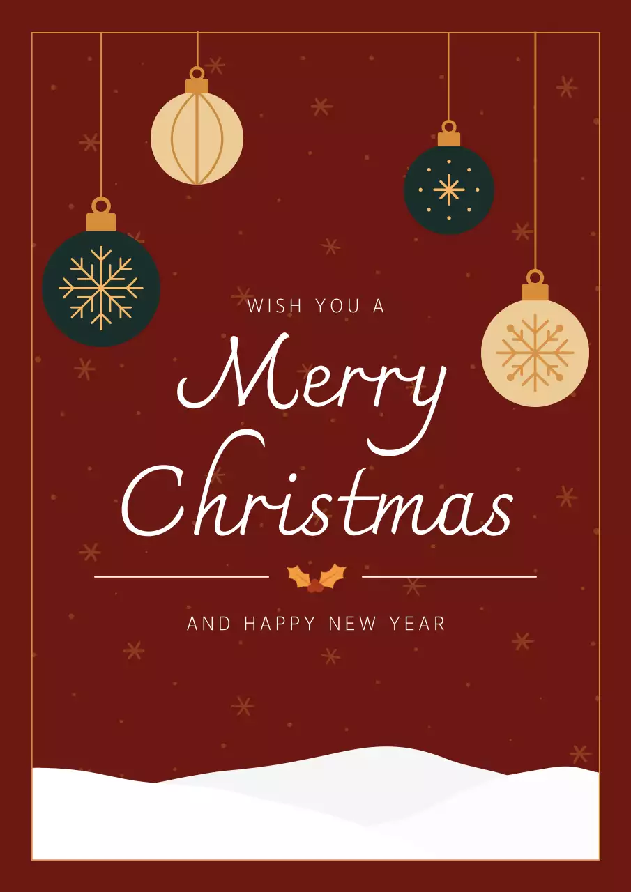 빨강 클래식 크리스마스 카드