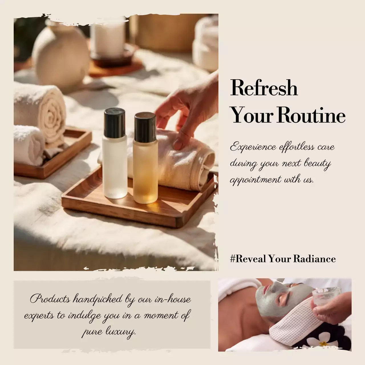 Beige Elegant Skincare Promotion Instagram Post
