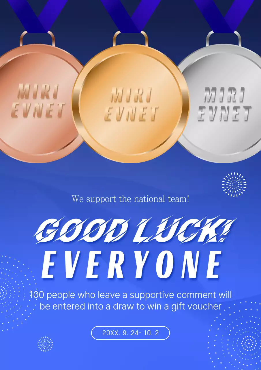 Blue Modern Sports Promotion Poster