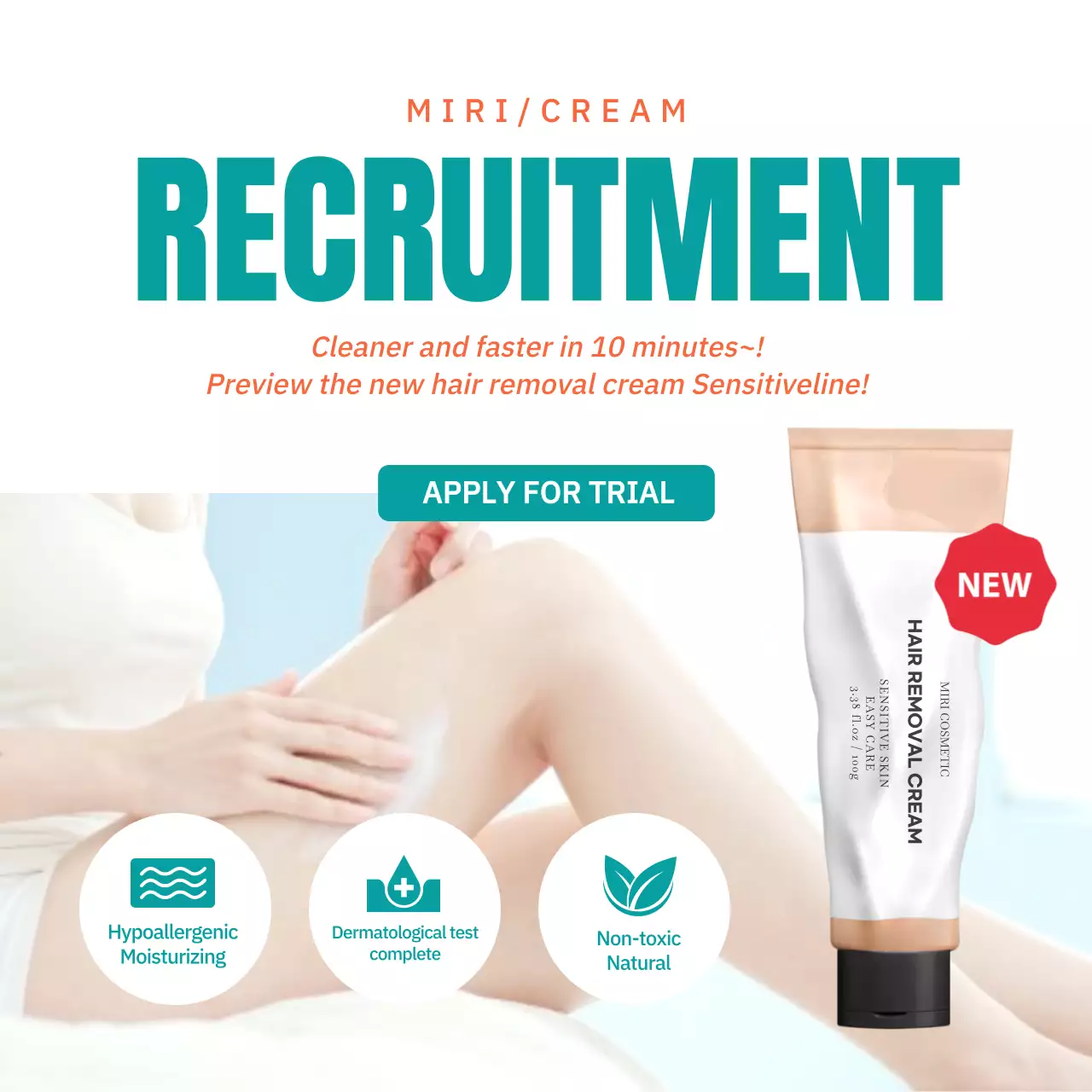 White Modern Hair Removal Promotion Social Media Post