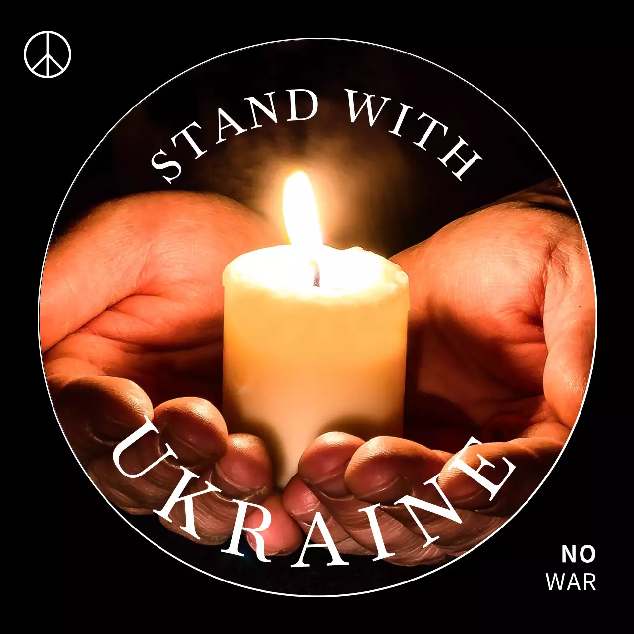 黒 シンプル 平和 ポスター