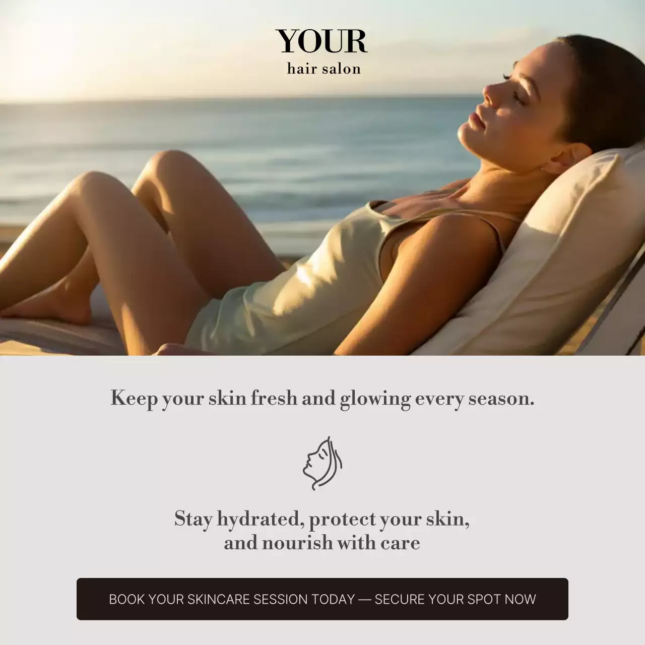 beige elegant skincare promotion