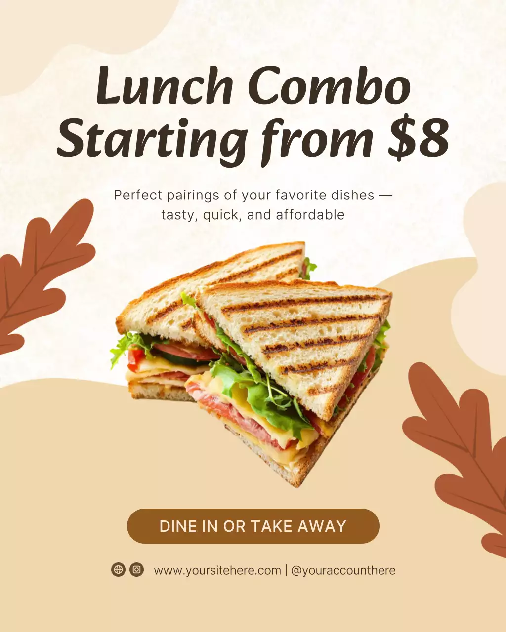 Beige Modern Lunch Promotion
