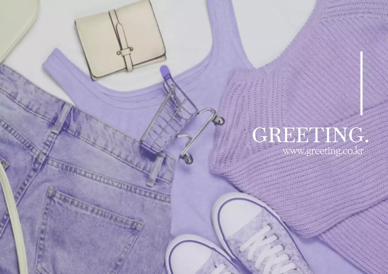 紫 シンプル ファッション 企画書 ポスター