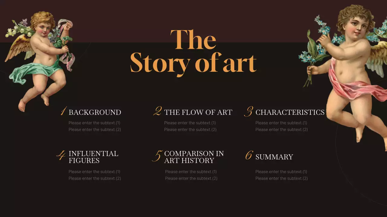 Brown Vintage Art Guide Presentation