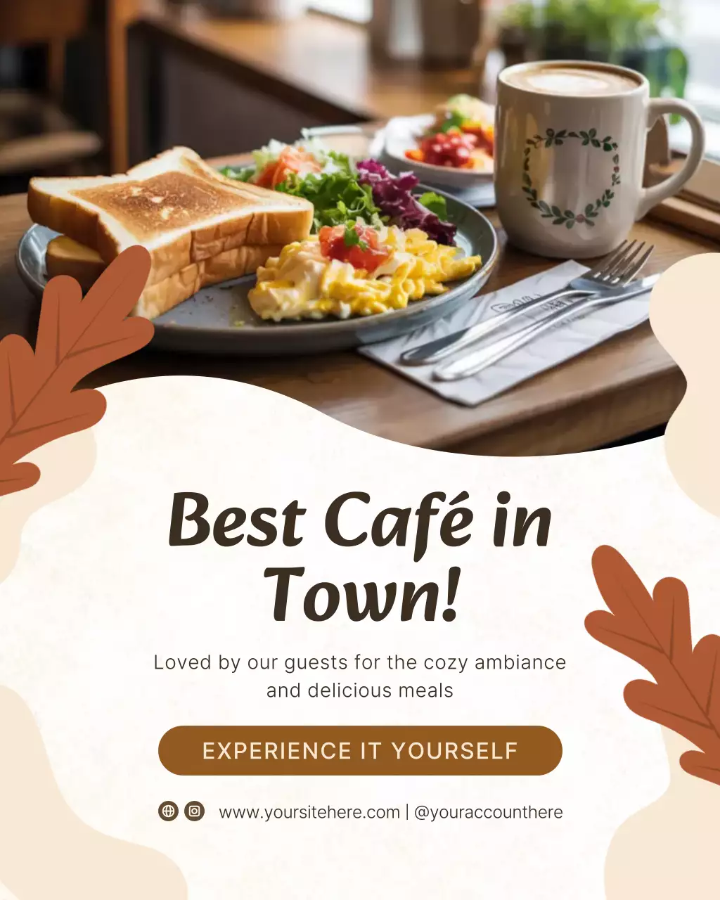 Beige Rustic Cafe Promotion