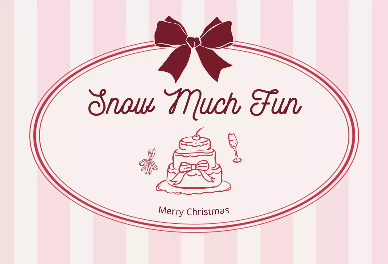 핑크 아기자기한 크리스마스 엽서