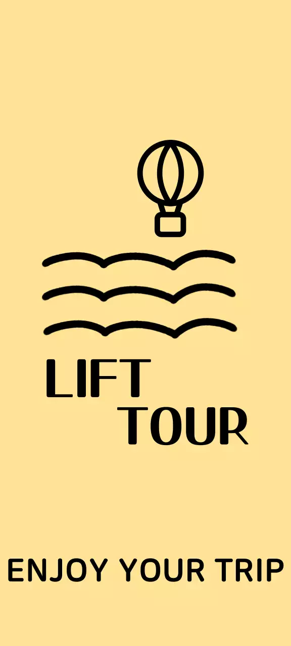 열기구와 구름 일러스트가 있는 귀여운 컨셉의 여행사