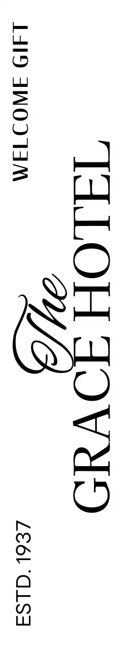 세리프체와 필기체가 있는 고급스러운 느낌의 호텔