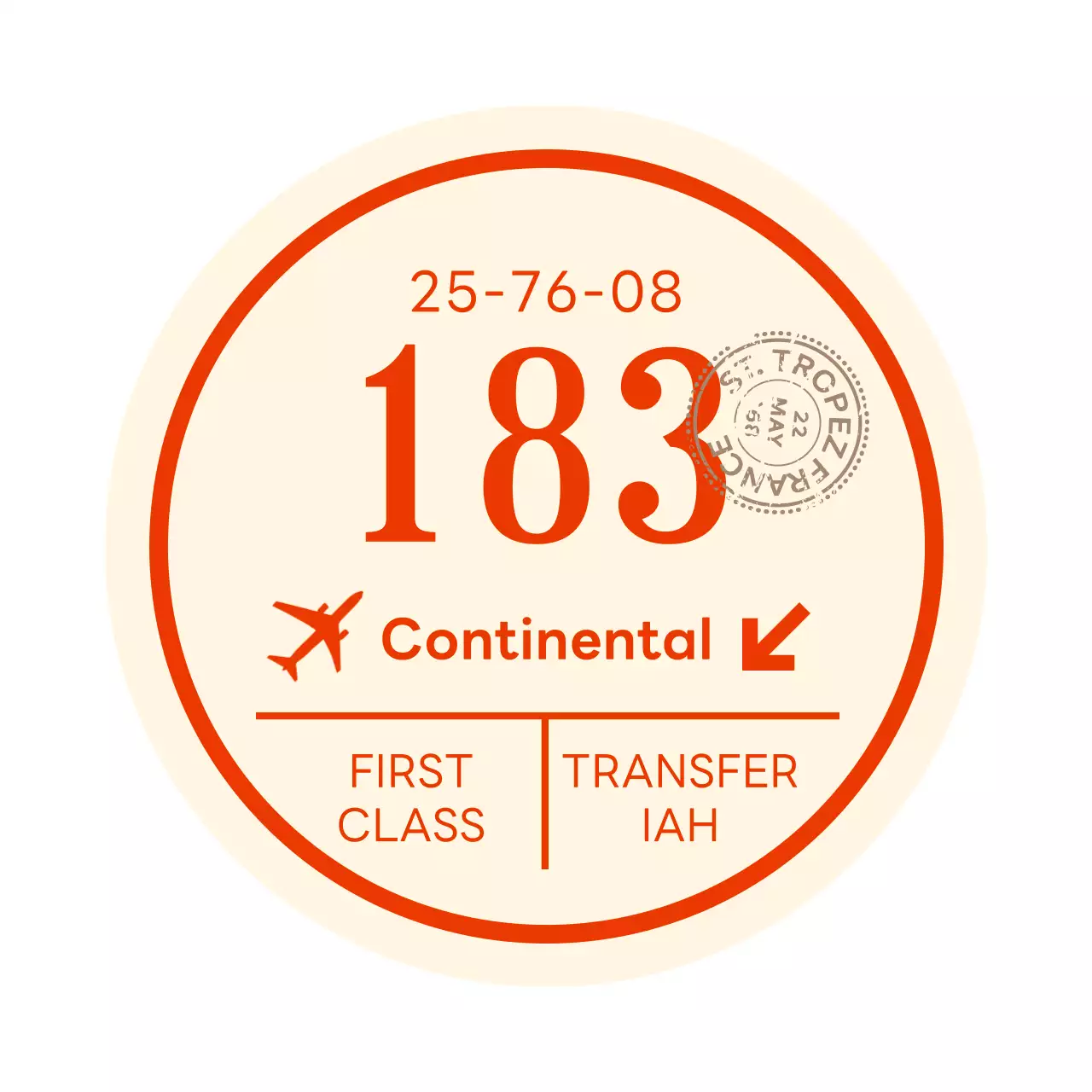 비행기 일러스트가 있는 클래식한 느낌의 여행사