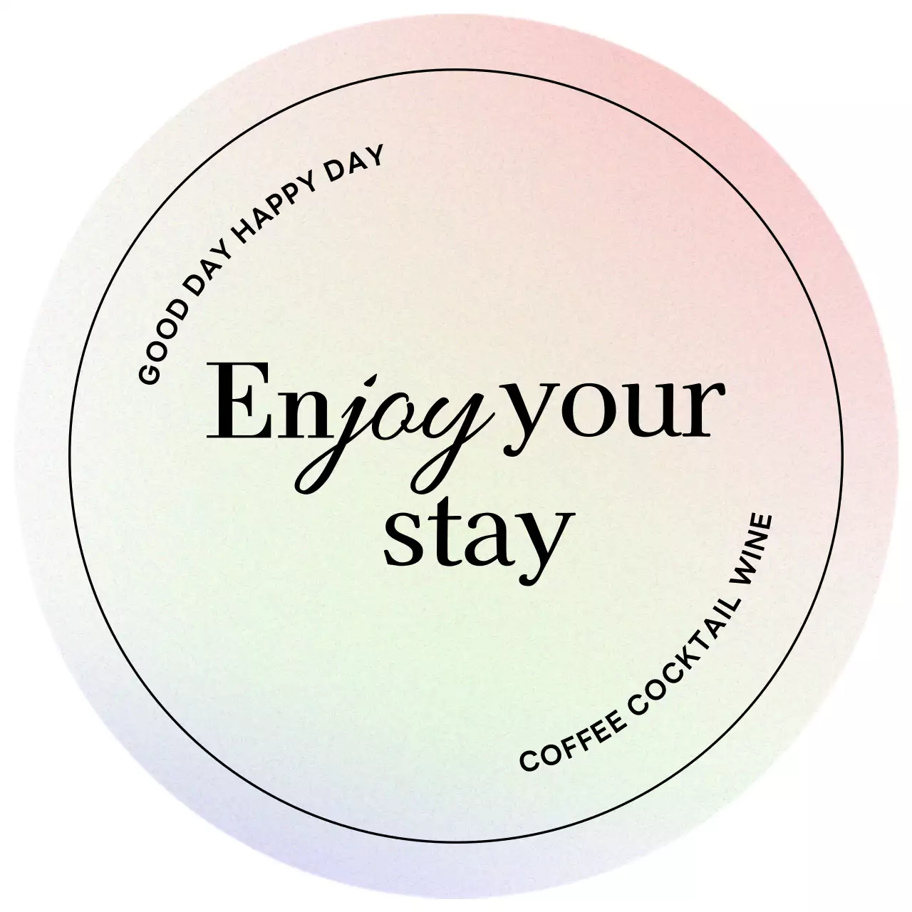 그라데이션과 세리프 타이포가 있는 고급스러운 느낌의 카페