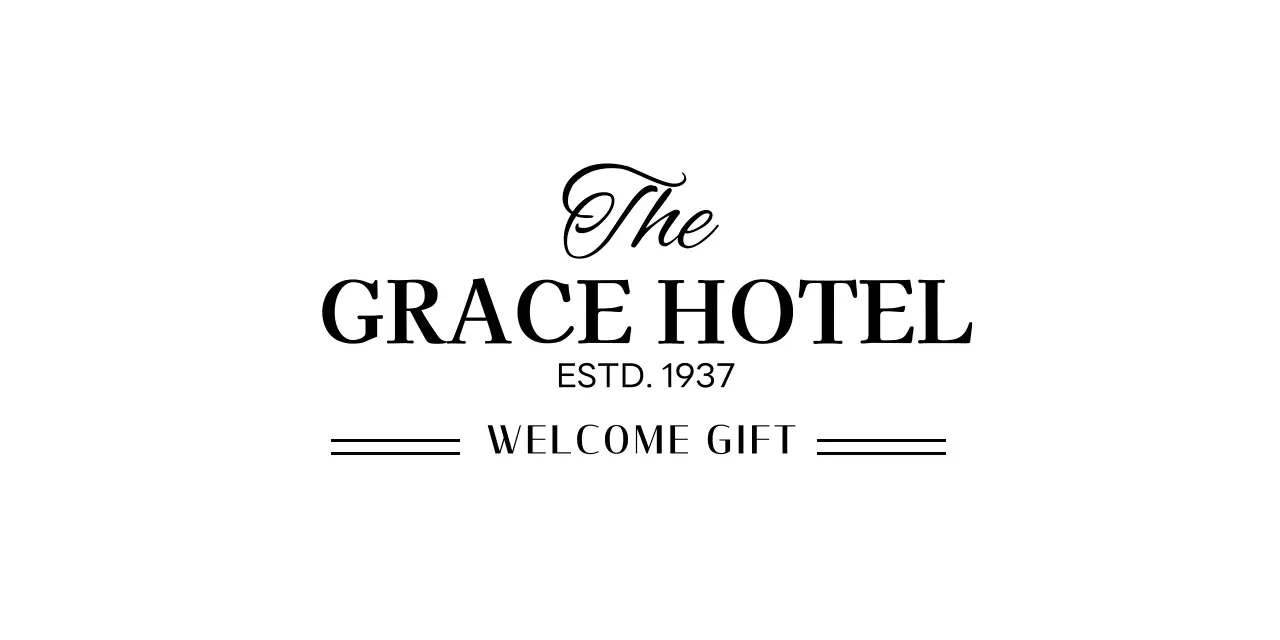 세리프체와 필기체가 있는 고급스러운 느낌의 호텔