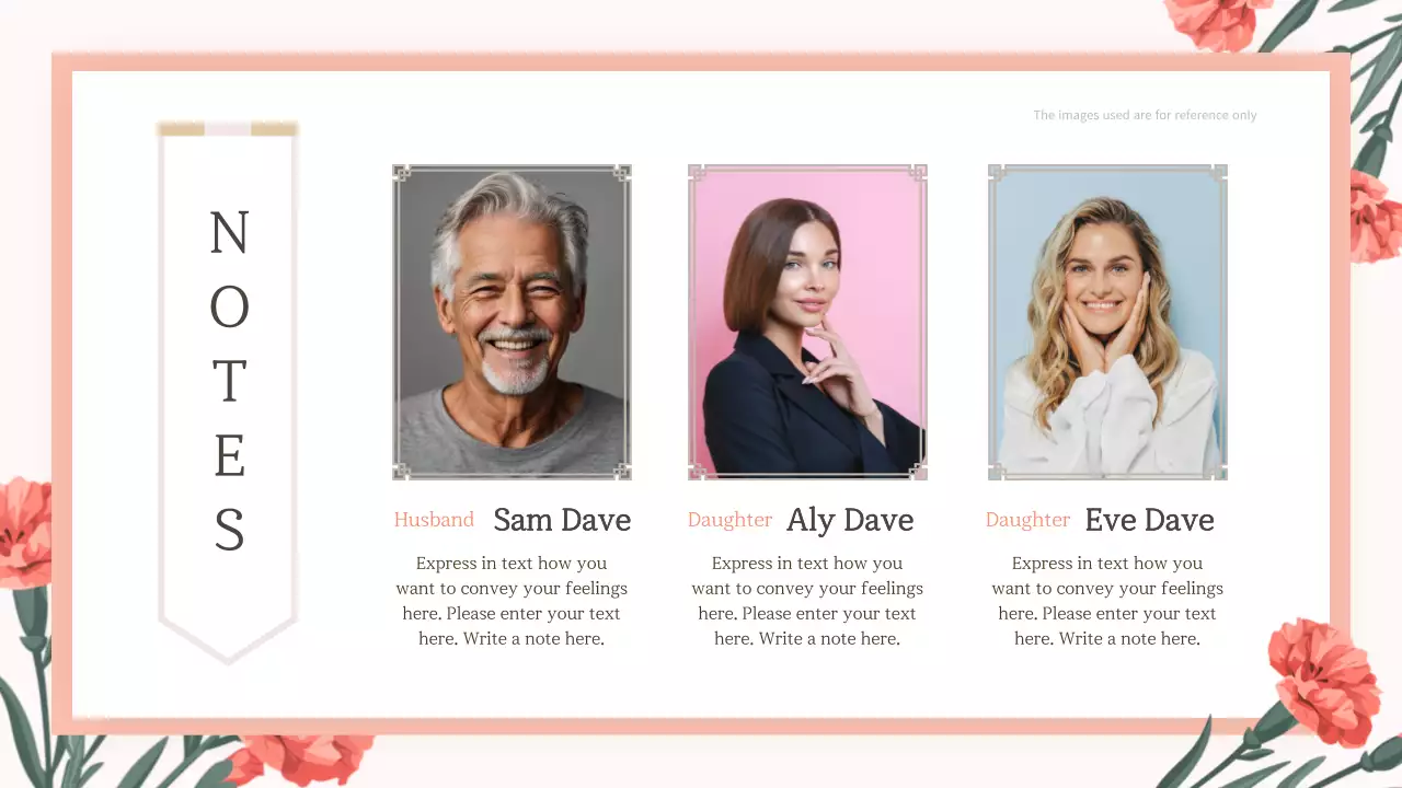 산호색 우아한 생일 초대장 프레젠테이션