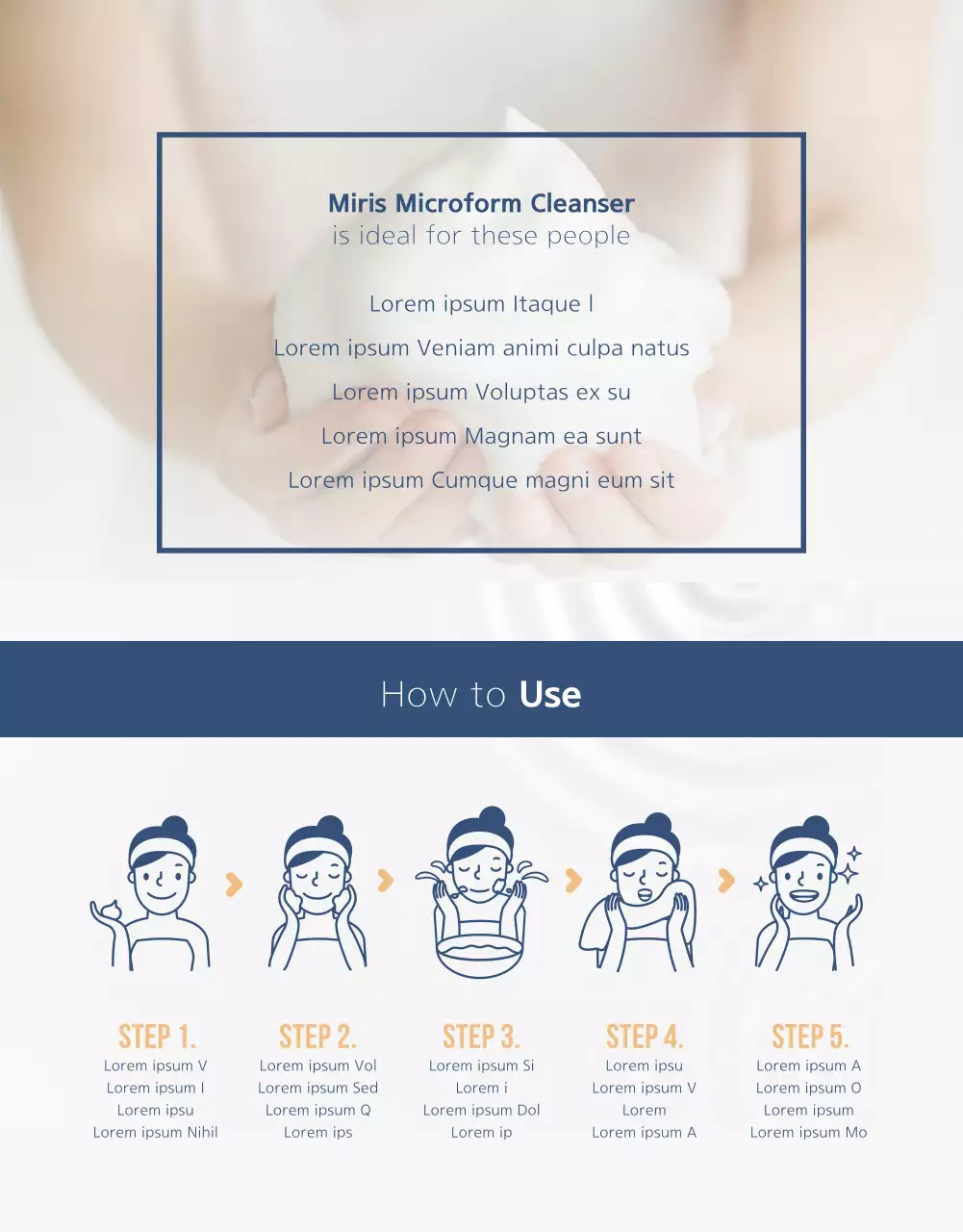 Poster Promosi Perawatan Kulit Modern Putih