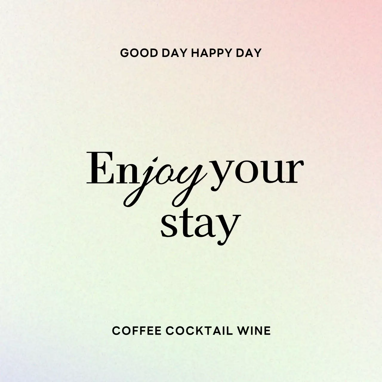 그라데이션과 세리프 타이포가 있는 고급스러운 느낌의 카페