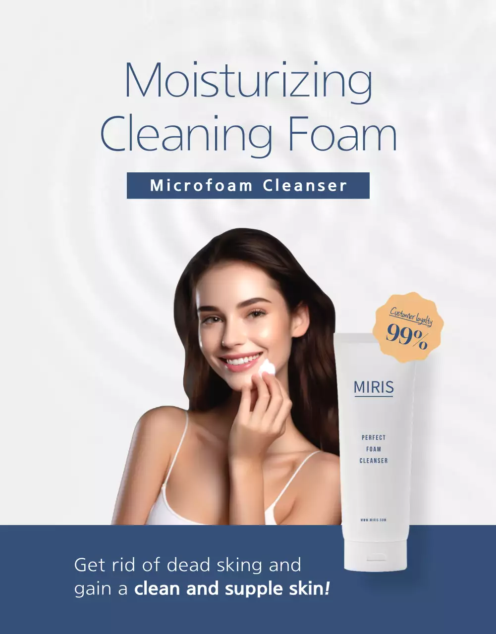 White Modern Skincare Promotion Poster