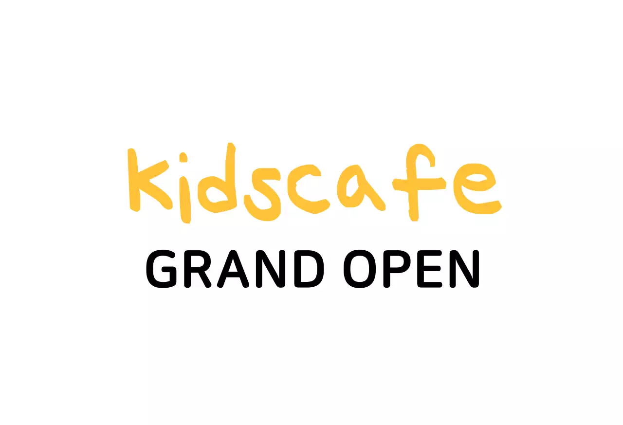 플랫한 일러스트의 귀엽고 컬러풀한 키즈카페