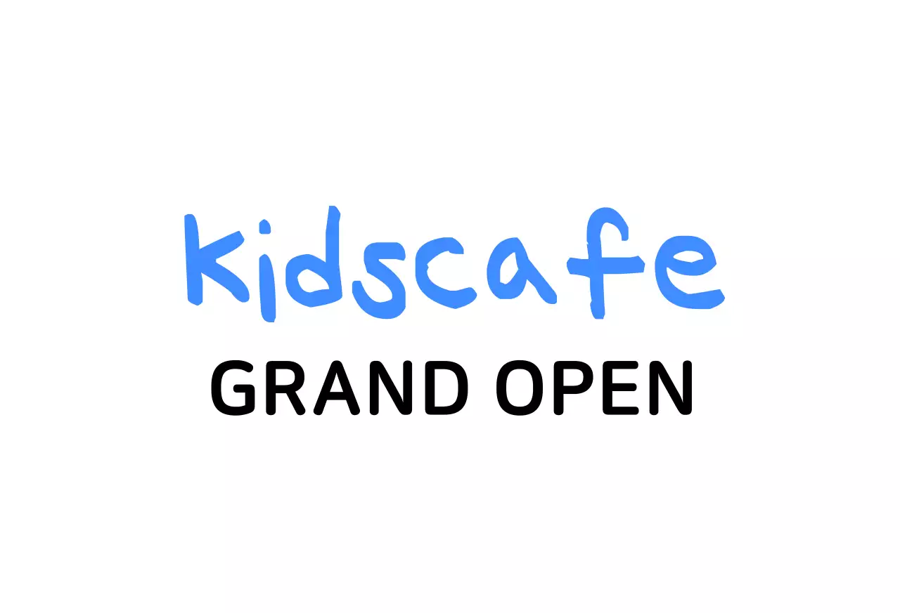 플랫한 일러스트의 귀엽고 컬러풀한 키즈카페