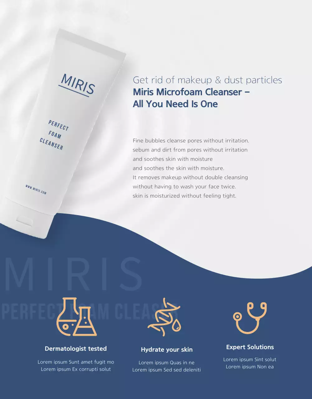 Poster Promosi Perawatan Kulit Modern Putih