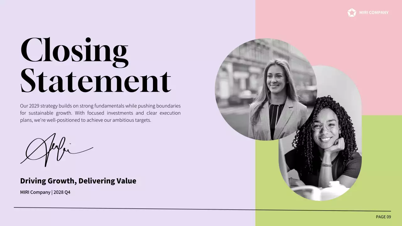 Purple Professional Business Report Presentation