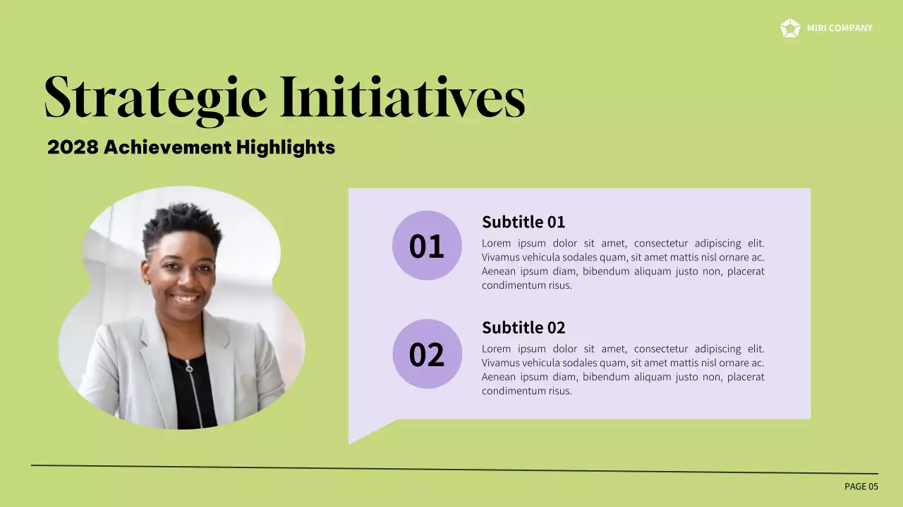 Purple Professional Business Report Presentation