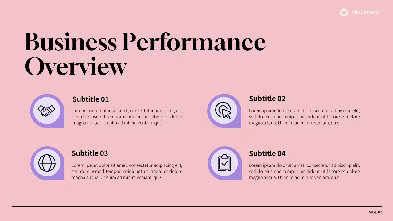 Purple Professional Business Report Presentation