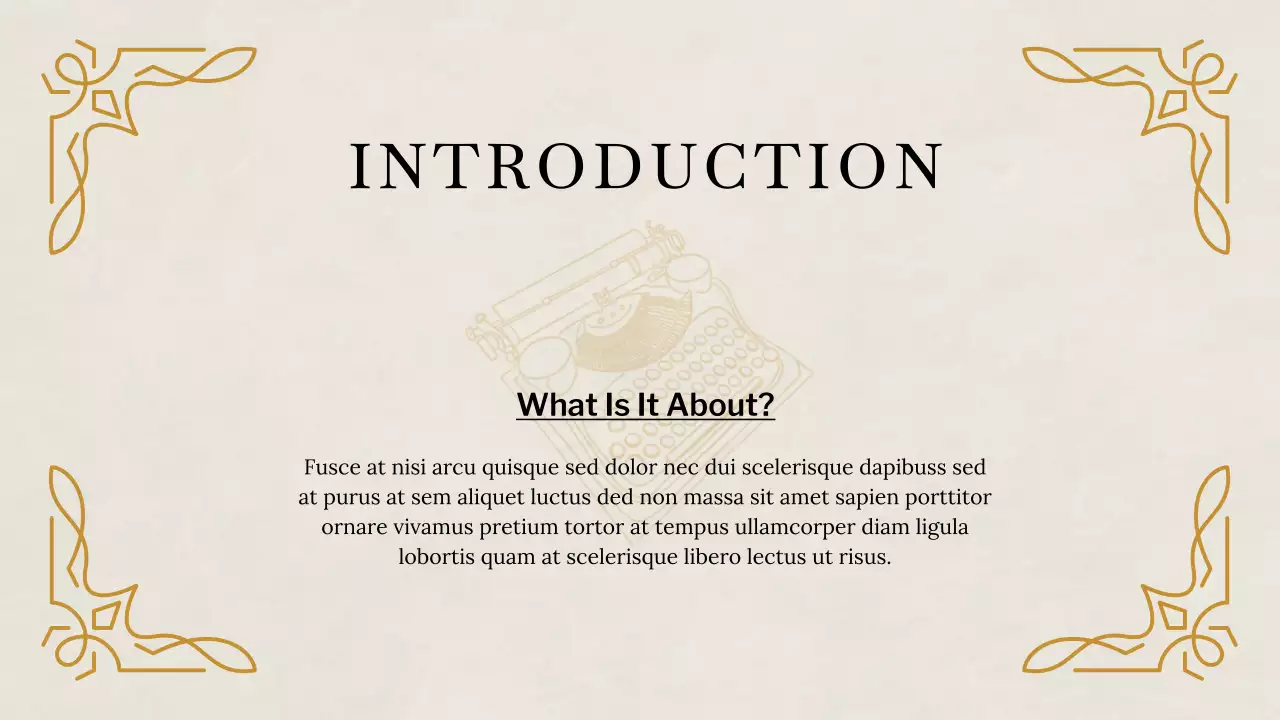 Beige Classic Historical Literature Lecture Presentation