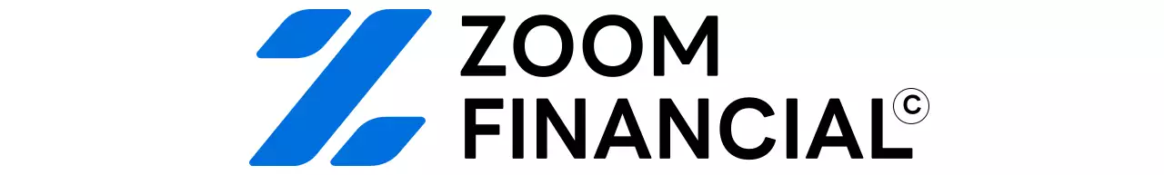 블루 색상의 제트 일러스트 로고가 있는 모던한 느낌의 금융 회사