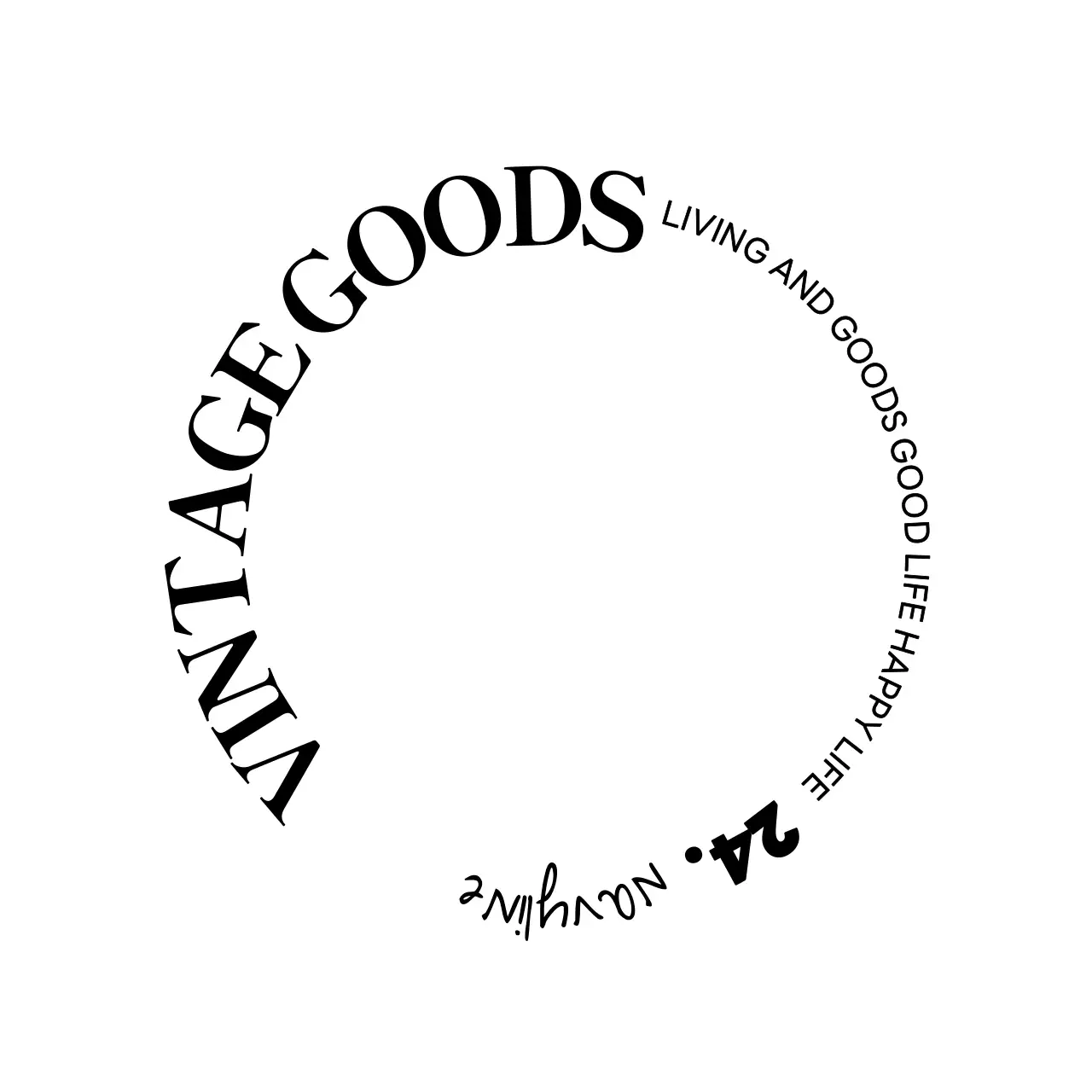 세리프체의 곡선 텍스트를 활용한 고급스럽고 심플한 느낌의 리빙 브랜드