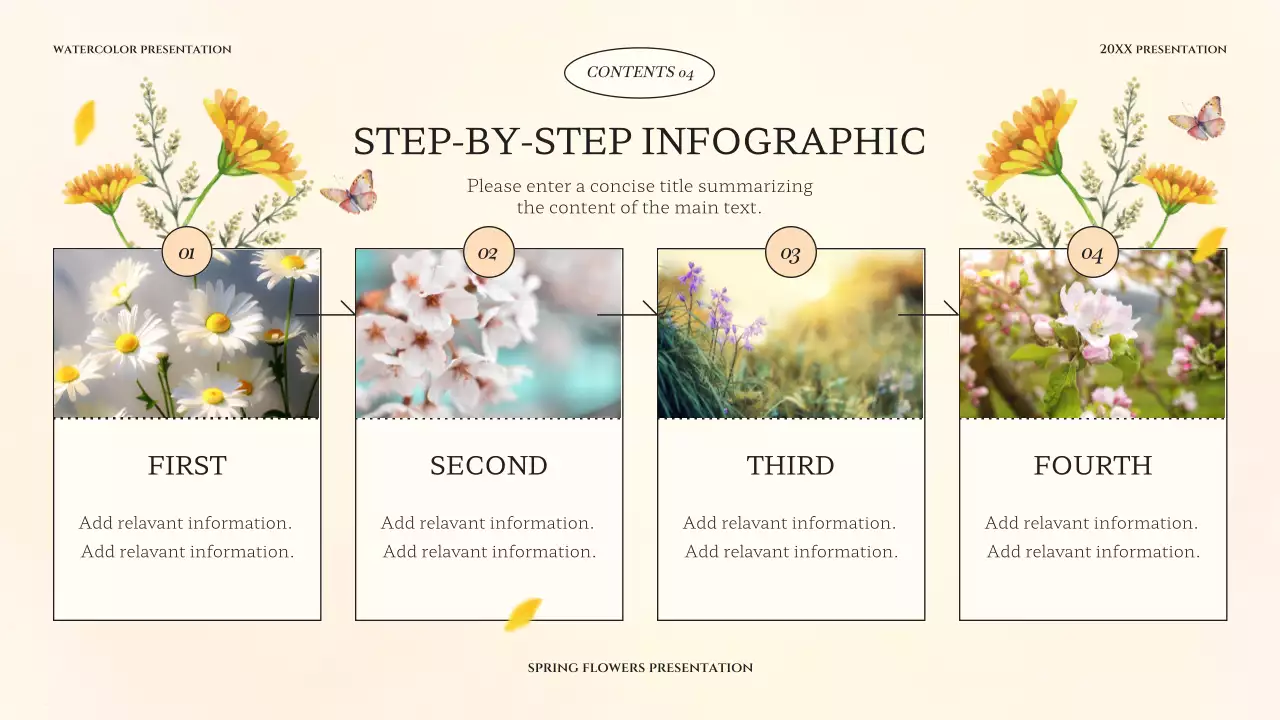 Beige Elegant Flower Template Presentation