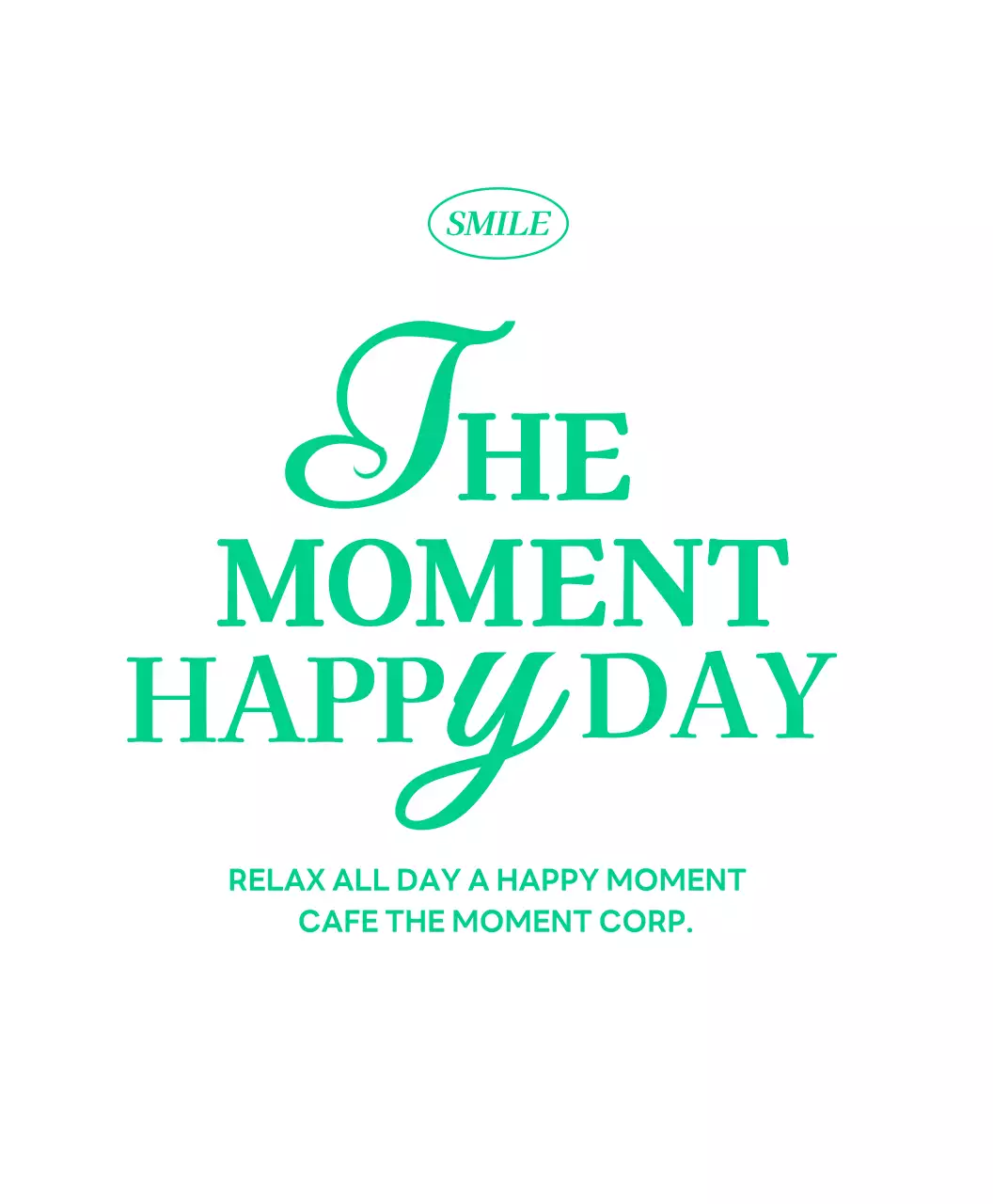 초록색의 고급스럽고 심플한 카페 에코백