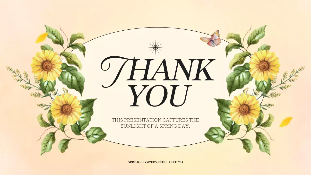 Beige Elegant Flower Template Presentation