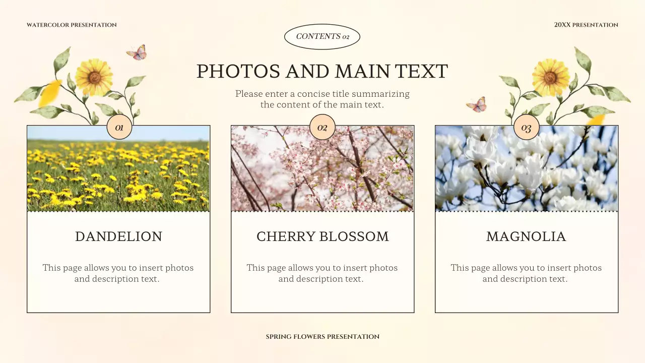 Beige Elegant Flower Template Presentation