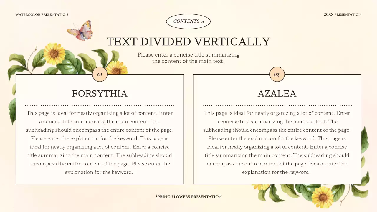 Beige Elegant Flower Template Presentation