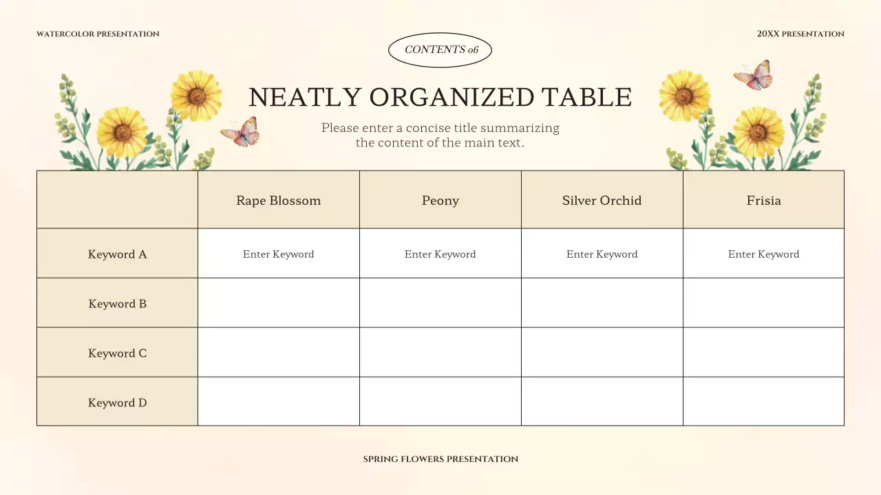 Beige Elegant Flower Template Presentation