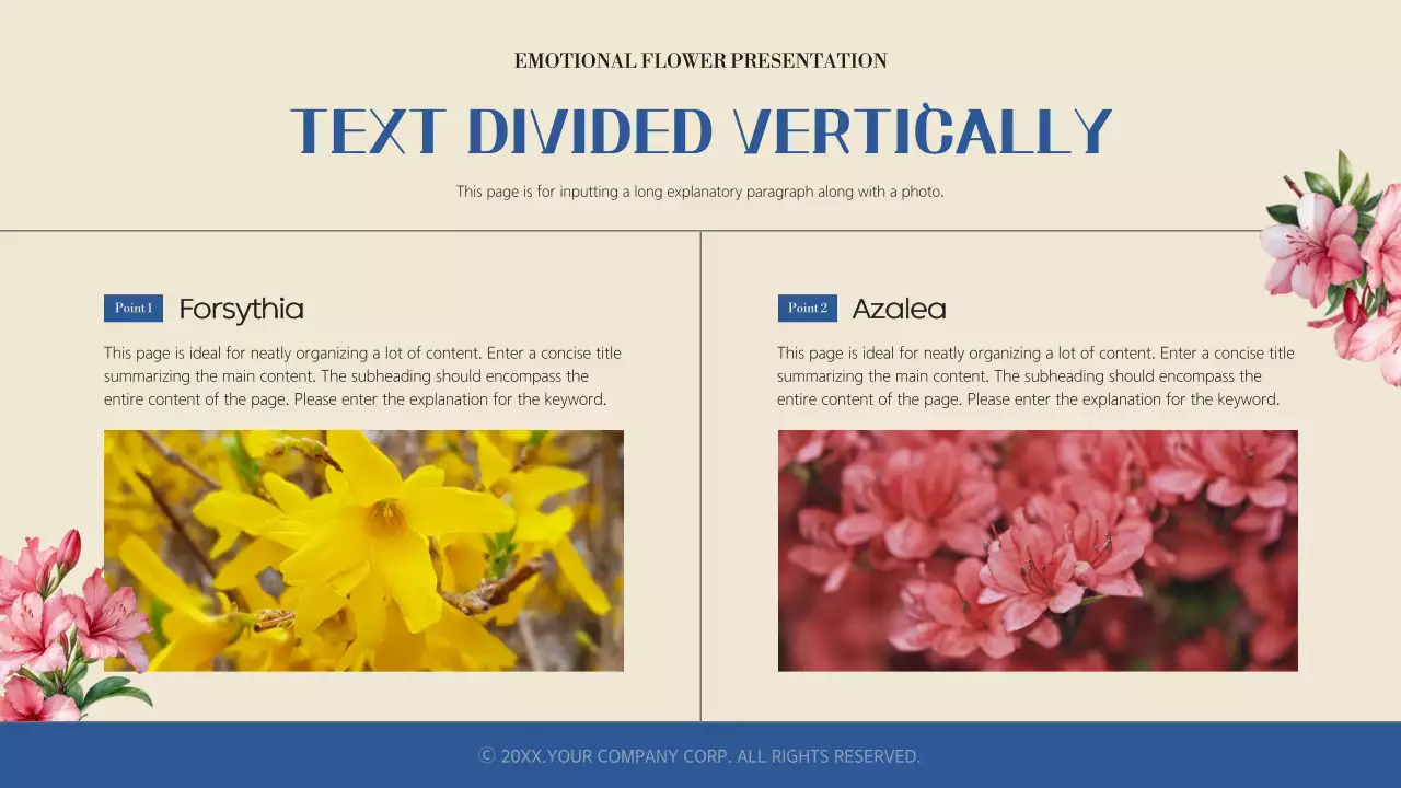 Pink Elegant Flower Presentation