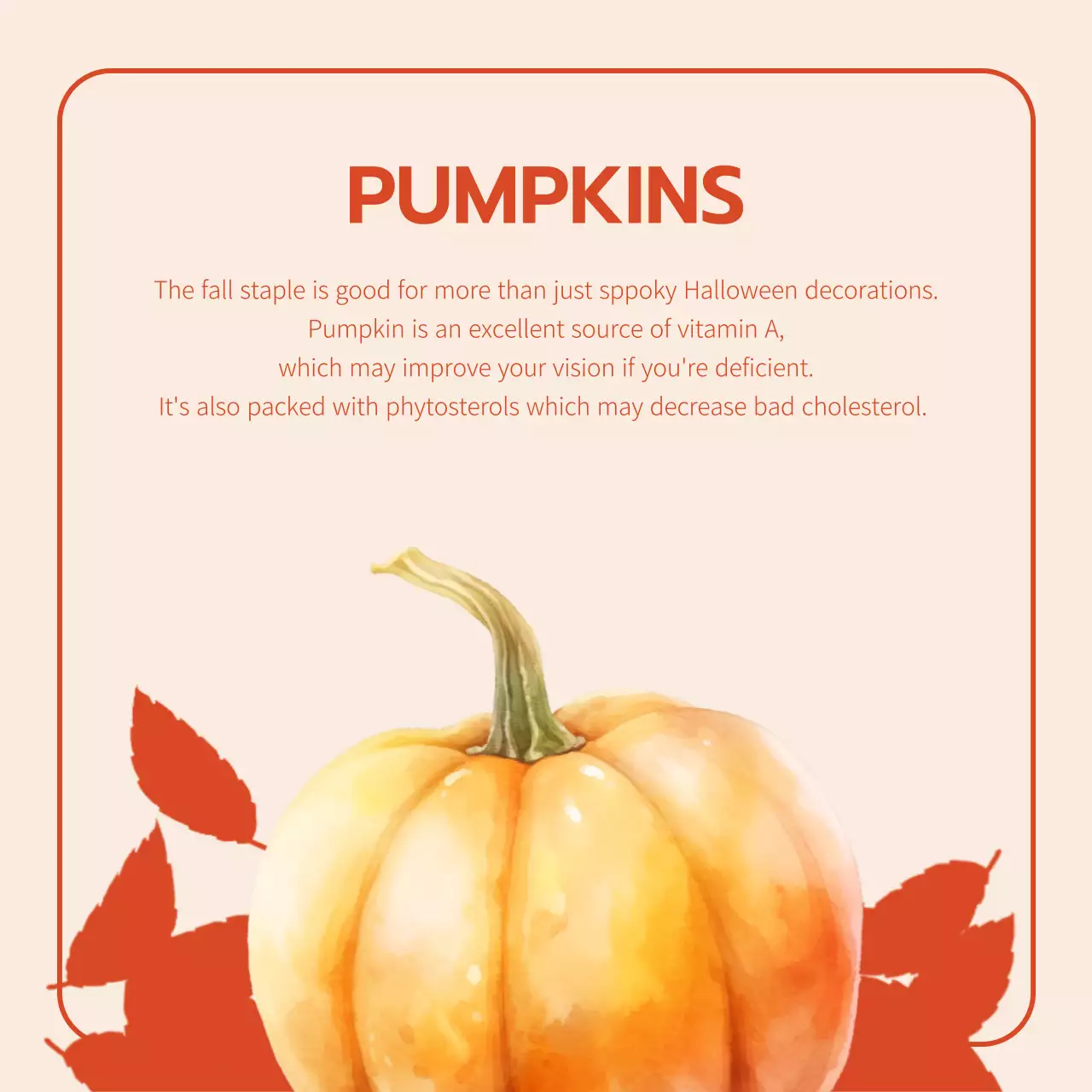 Orange Vintage Fruits Promotion Social Media Post