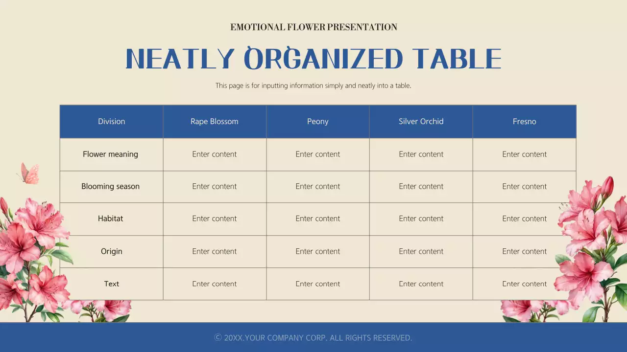 Pink Elegant Flower Presentation