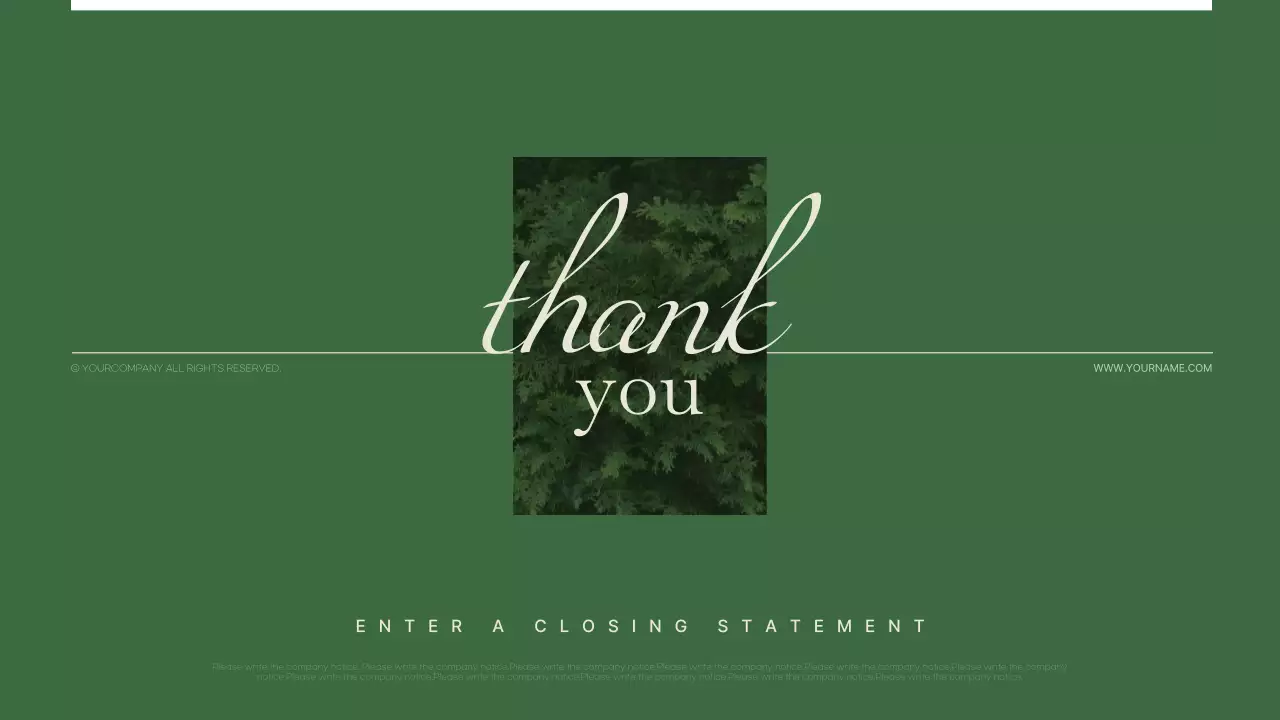 그린 미니멀 네이처 프리젠테이션