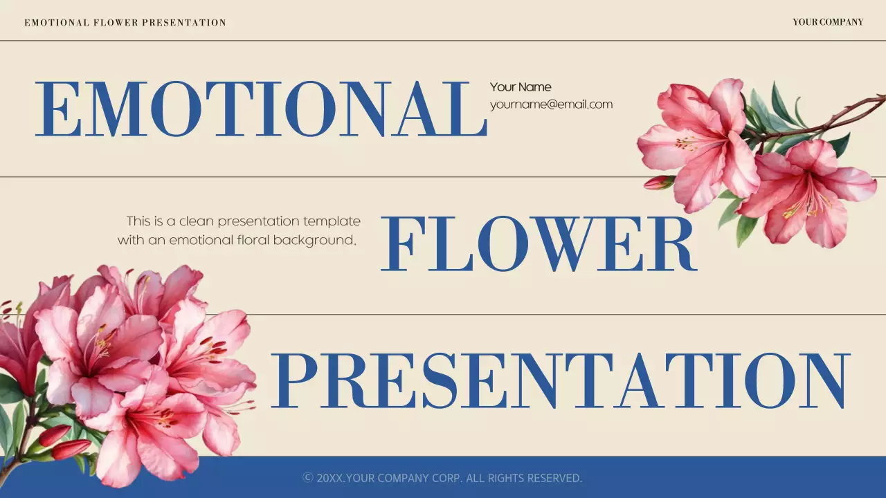 Pink Elegant Flower Presentation