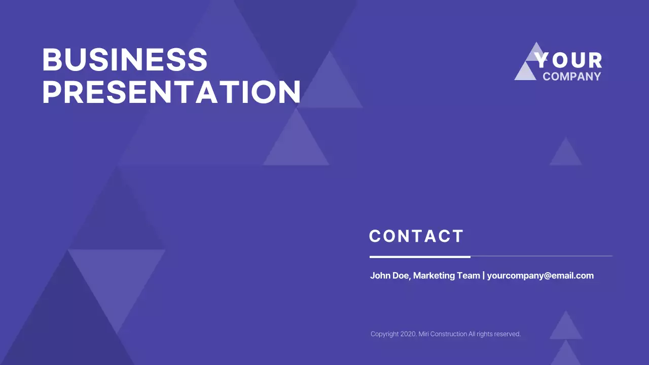 Purple Modern Business Presentation