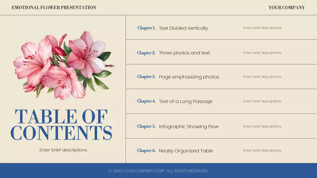 Pink Elegant Flower Presentation